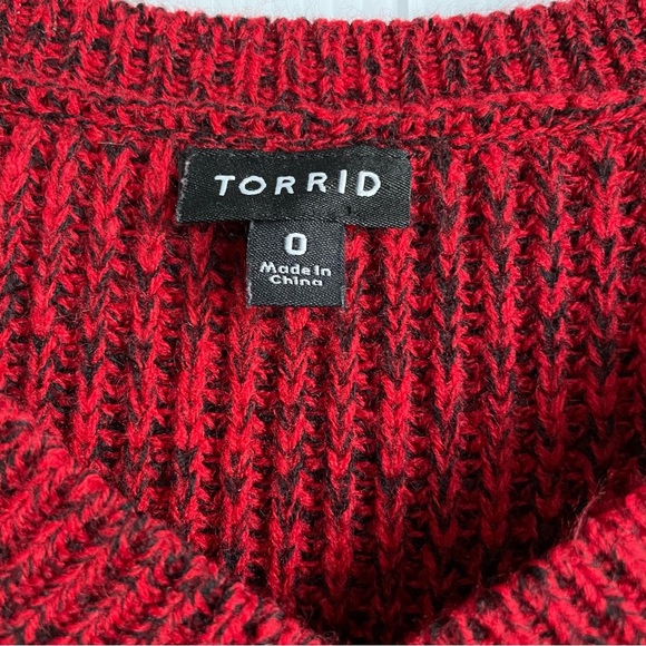 Torrid Deep Red V-Neck Sweater - Picture 4 of 9